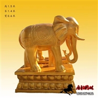 玻璃钢大象雕塑 吉祥如意小象雕塑