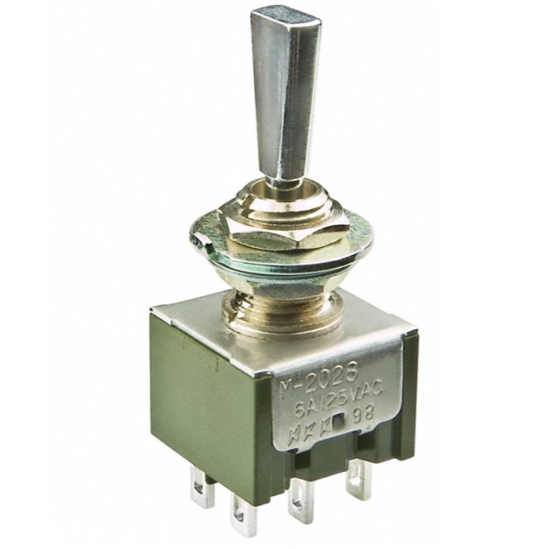 m-2028e现货扁柄nkk开关代理进口乒乓开关三档六脚拨动钮子switch