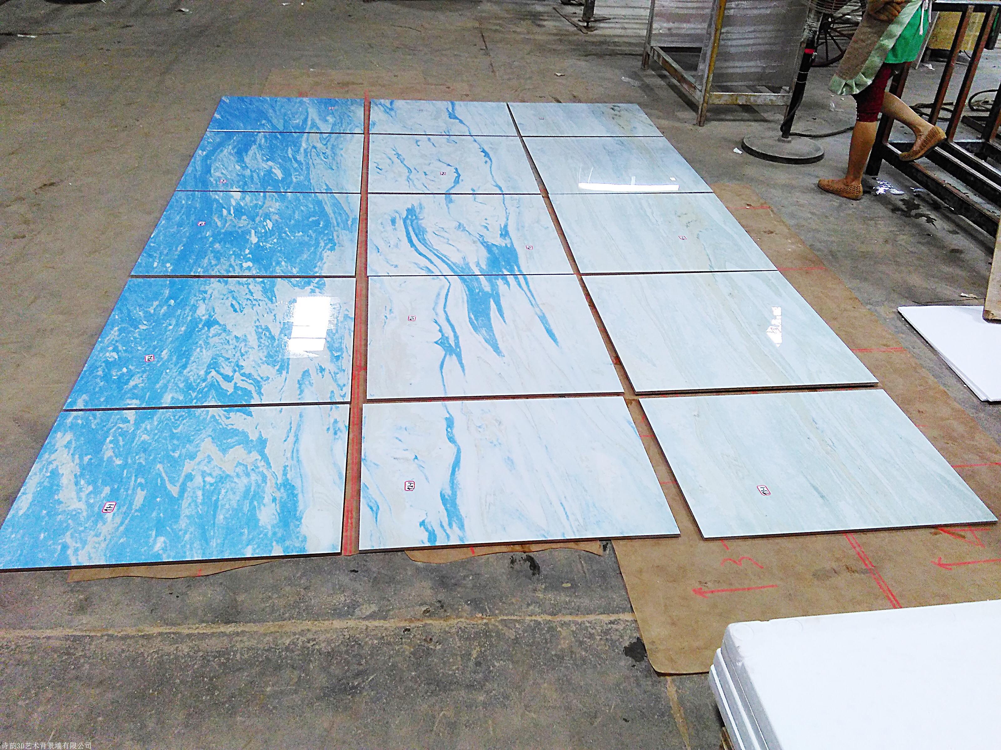 沙滩风景微晶石3d地砖市场需求