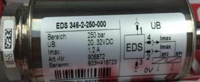 EDS-346-2-250-000贺德克压力开关基本说明