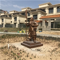 肇庆景观人物雕塑 玻璃钢仿铜人物雕塑