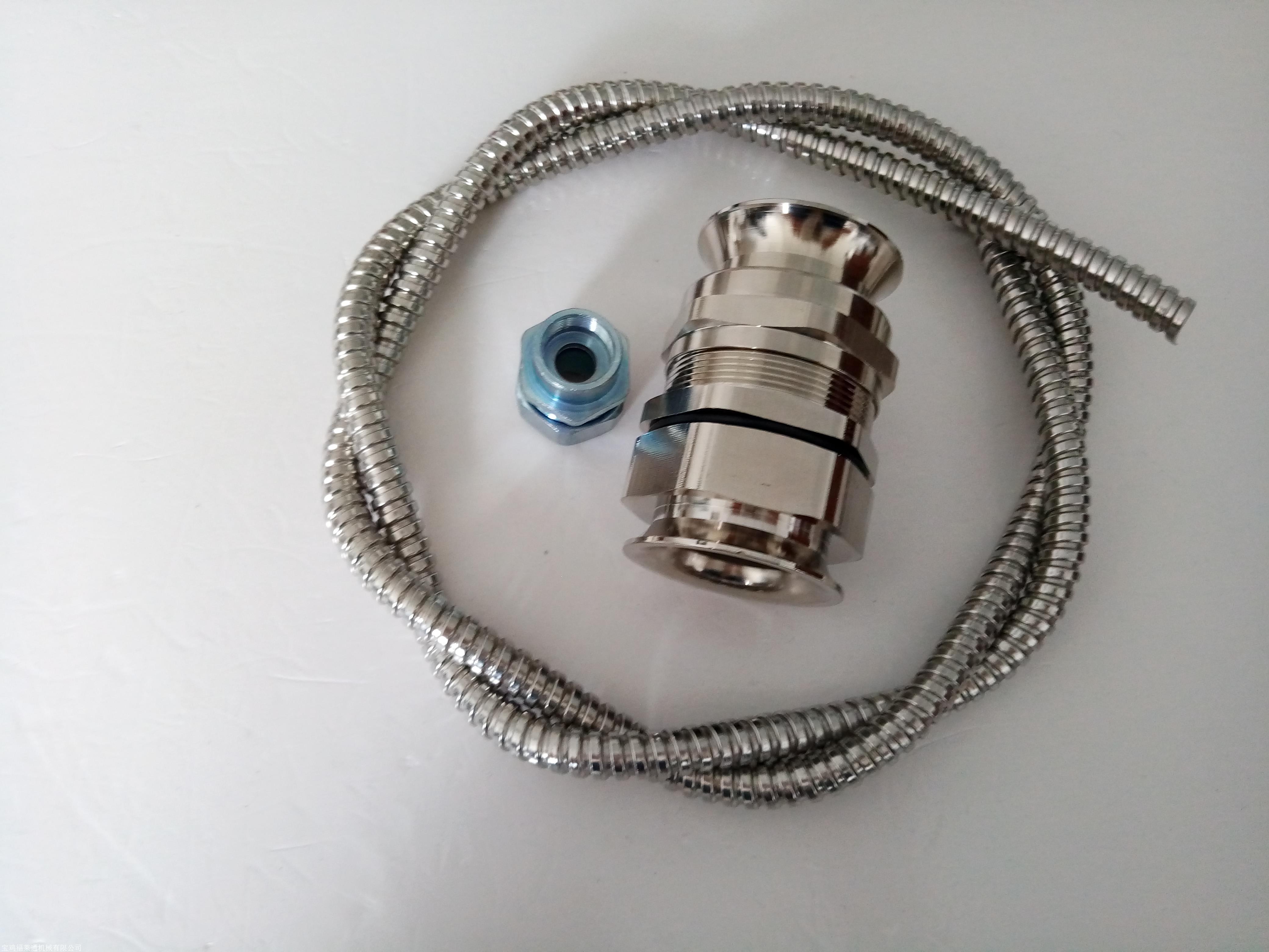 厂家批发桂林保护电缆用m5015铜镀镍双边喇叭口电缆接头