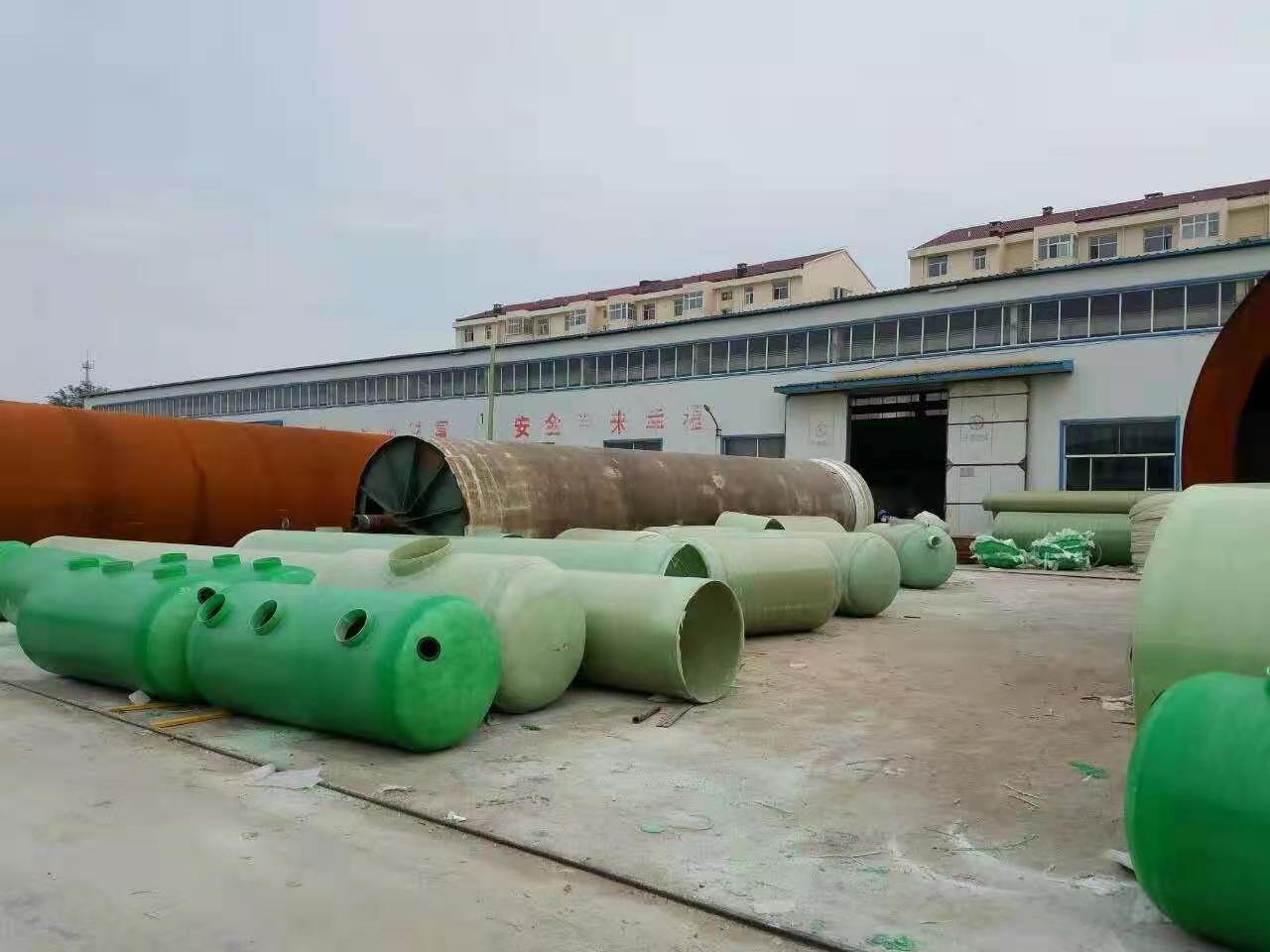 2号沉淀池 玻璃钢化粪池 泽润沉淀池安装厂家