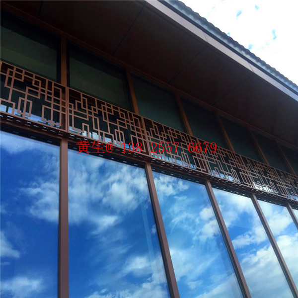 外墙装修铝挂落铝窗花设计烤漆铝屏风直销厂家铝花格定做价格