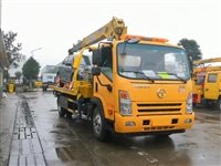 大运一拖二清障车带随车吊价位 事故清障车销售