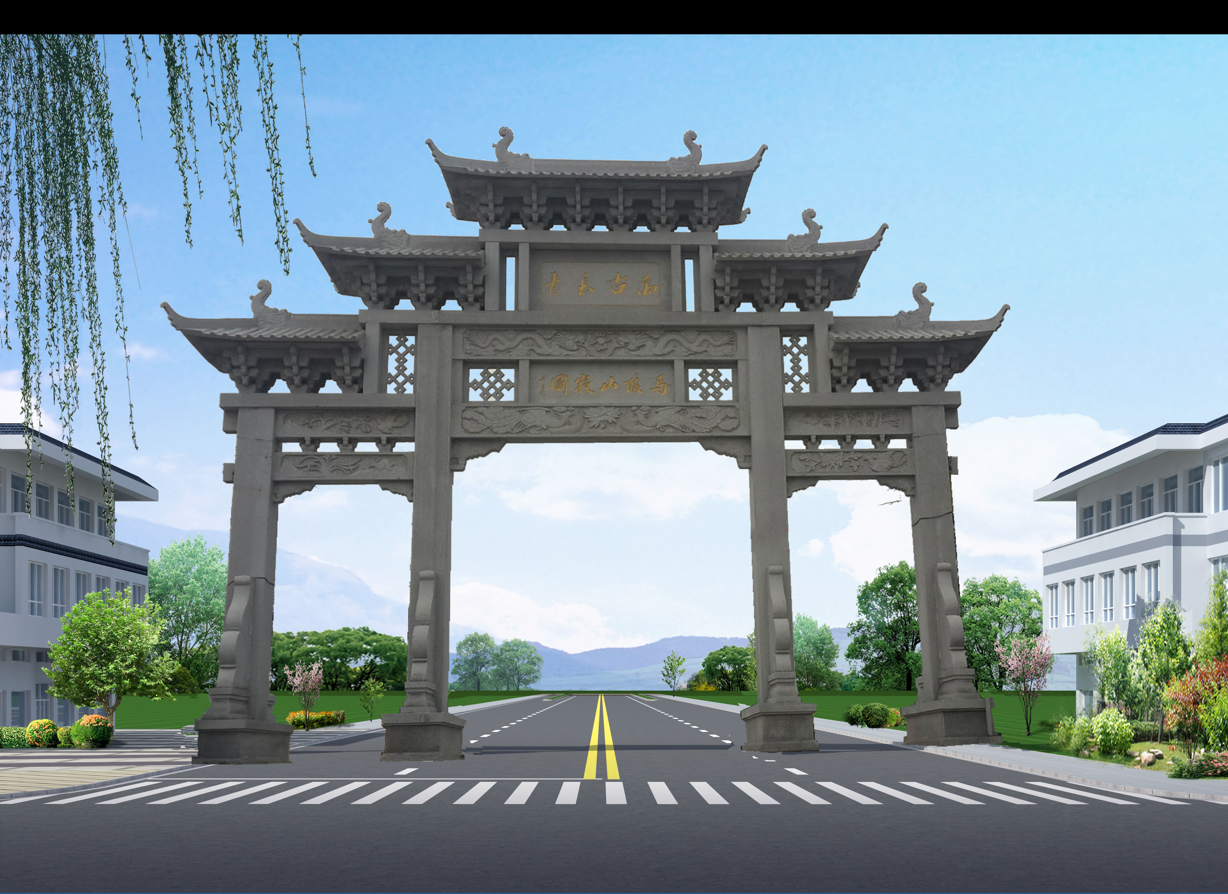 牌坊生产石牌楼加工定做石门楼样式石牌坊报价