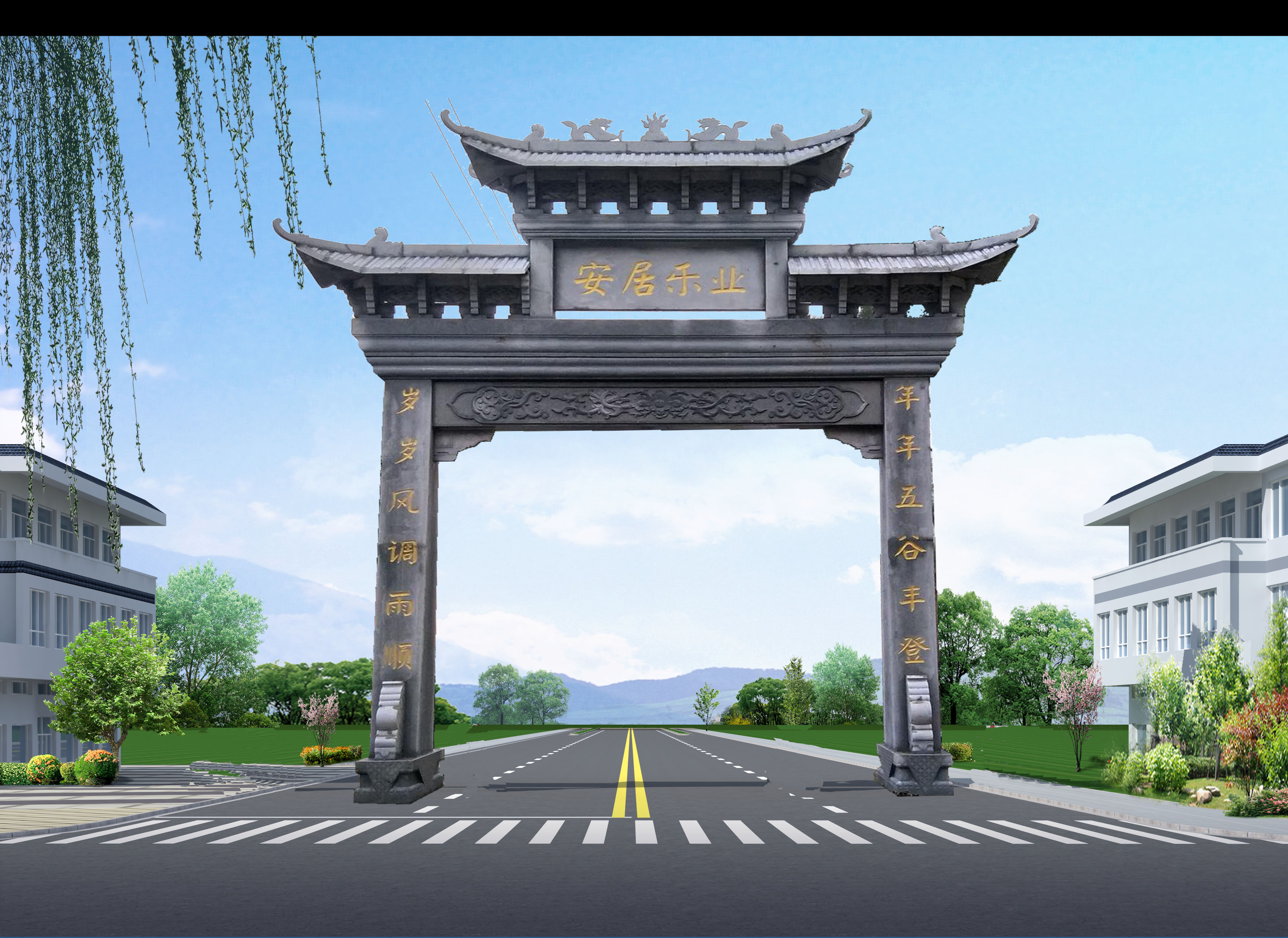 牌坊生产石牌楼加工定做石门楼样式石牌坊报价