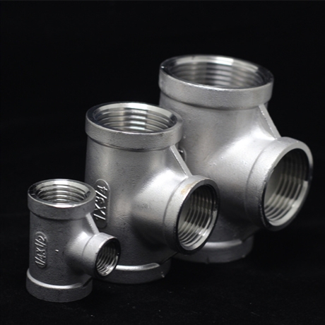 不锈钢变径三通 dn6-100 异径三通 201/304/316 内丝三通