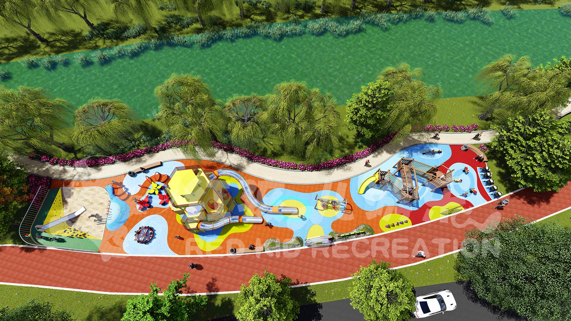 2020新型创意无动力儿童乐园设计 小区游乐设施直销