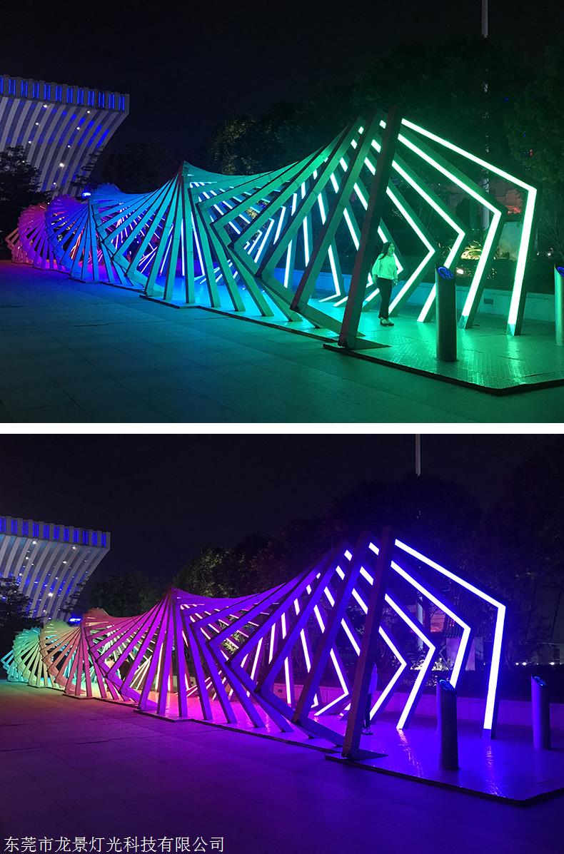 时光隧道互动时空隧道人体感应光随人动音乐同步时空门隧道