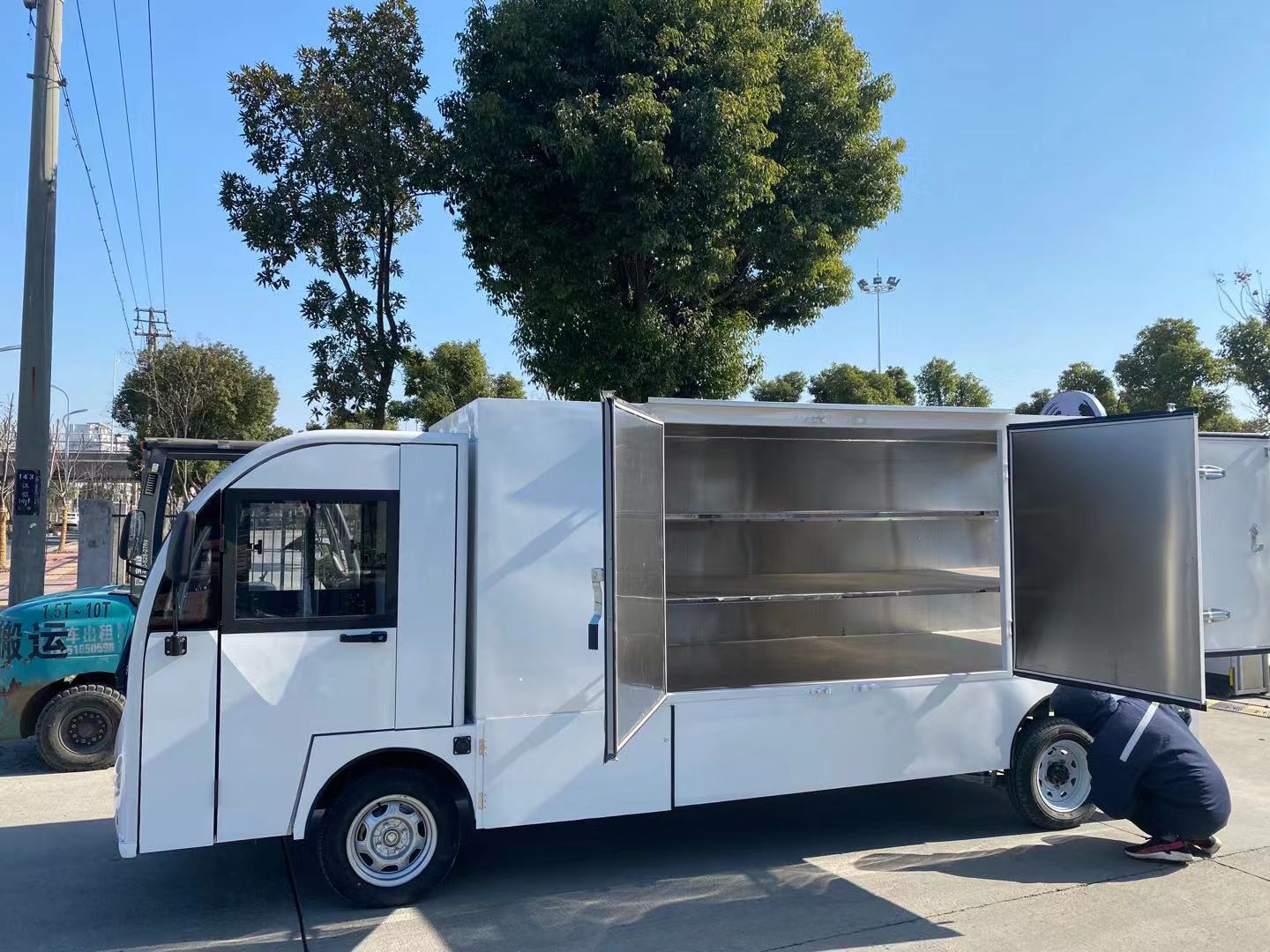 电动送餐车,保温箱式四轮电动送餐车,电动送饭车
