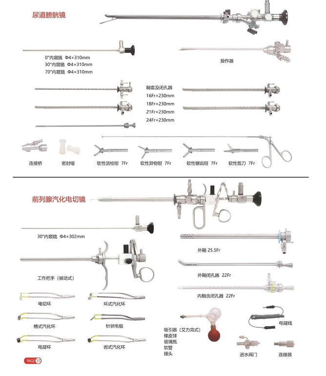 前列腺电切镜尿道膀胱镜经皮肾镜泌尿外科内窥镜设备