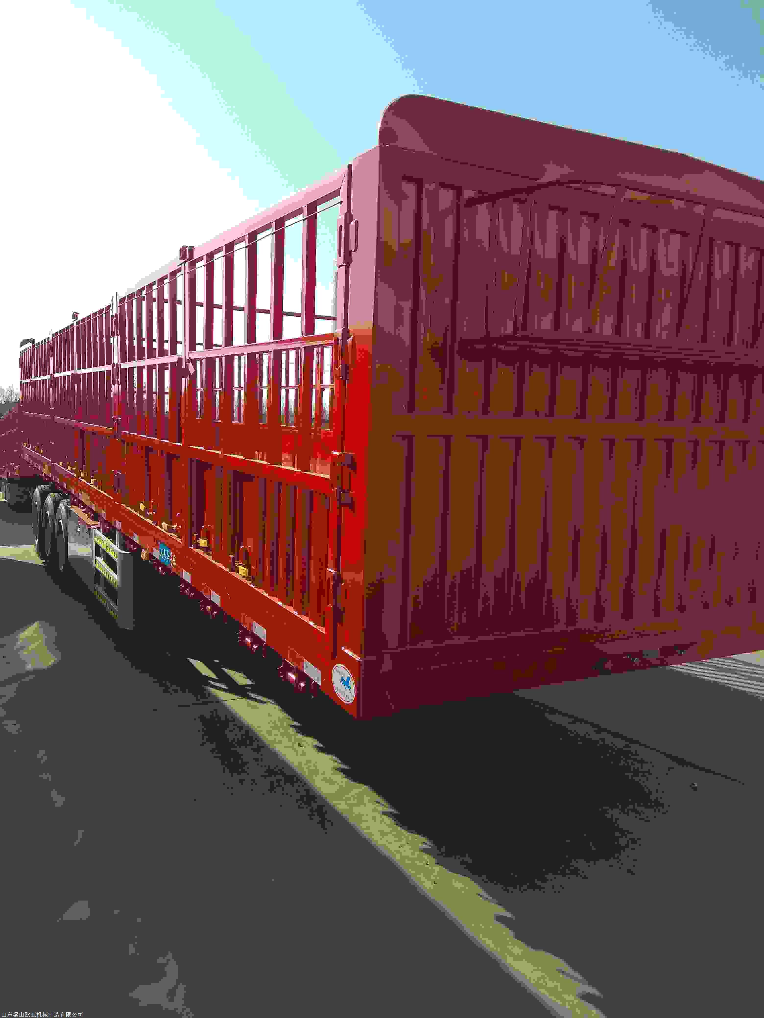 13米轻体仓栅式运输半挂车报价