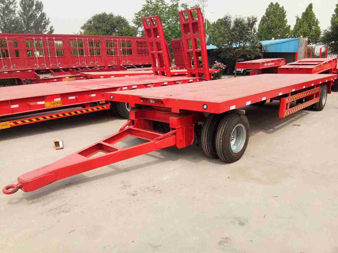 带三角牵引架全挂车今日价格工期多少天