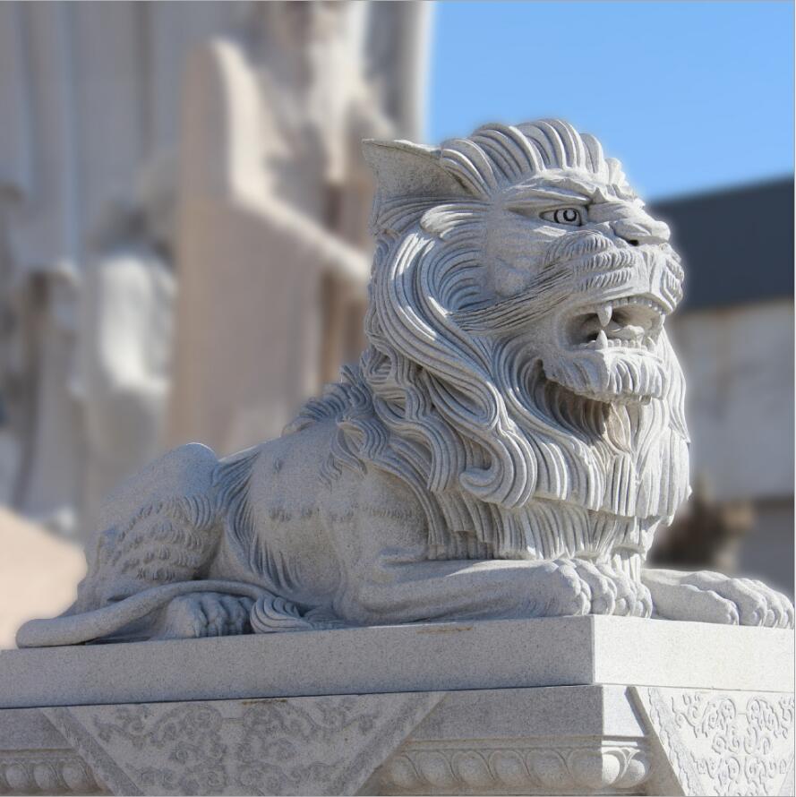 惠安厂家批发石狮子 花岗岩石雕狮子 来图定制青石石狮子