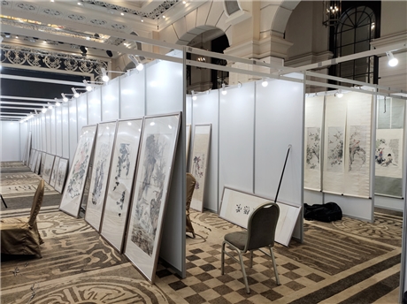 佛山酒店书画展板出租,画展展板租赁8-9层新