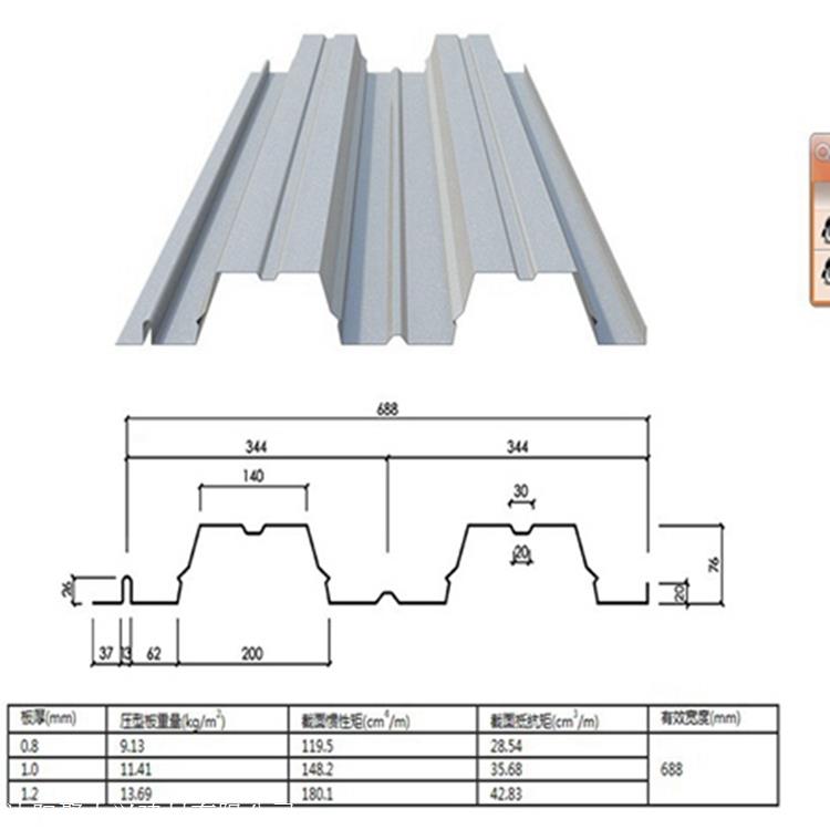 供应钢承板规格型号表 镀锌楼承板规格 楼层板公司