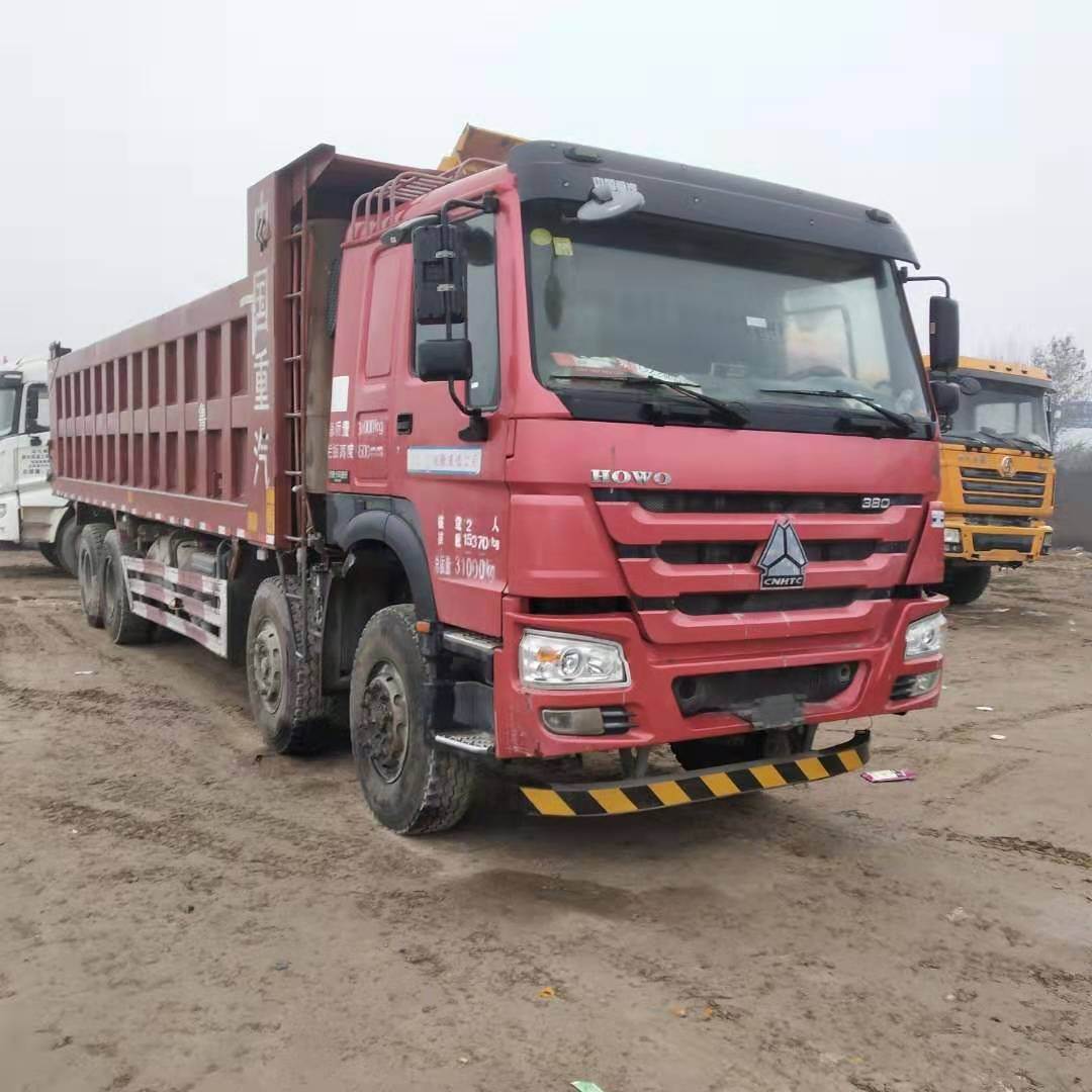 二手前四后八自卸车 豪沃后翻自卸工程车后八轮 二手自卸车