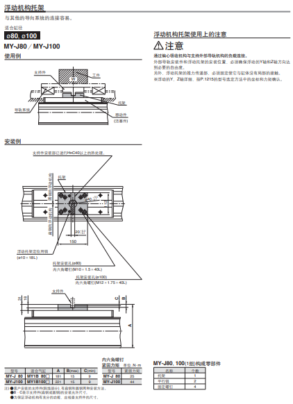 基础款MY1B50G-860气缸，日本SMC无杆缸