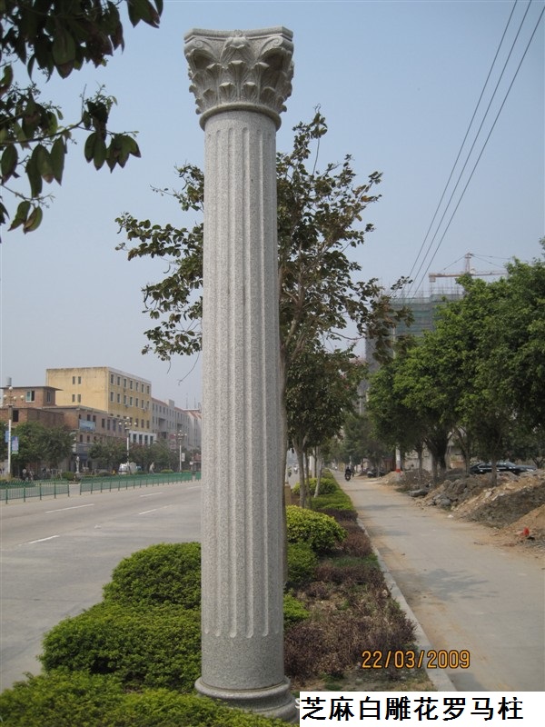 庭院石材门柱空心大理石圆柱合肥大理石门柱规格