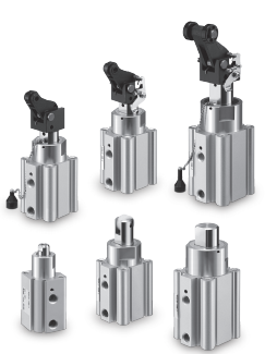 选用配置：SMC高度固定安装止动气缸