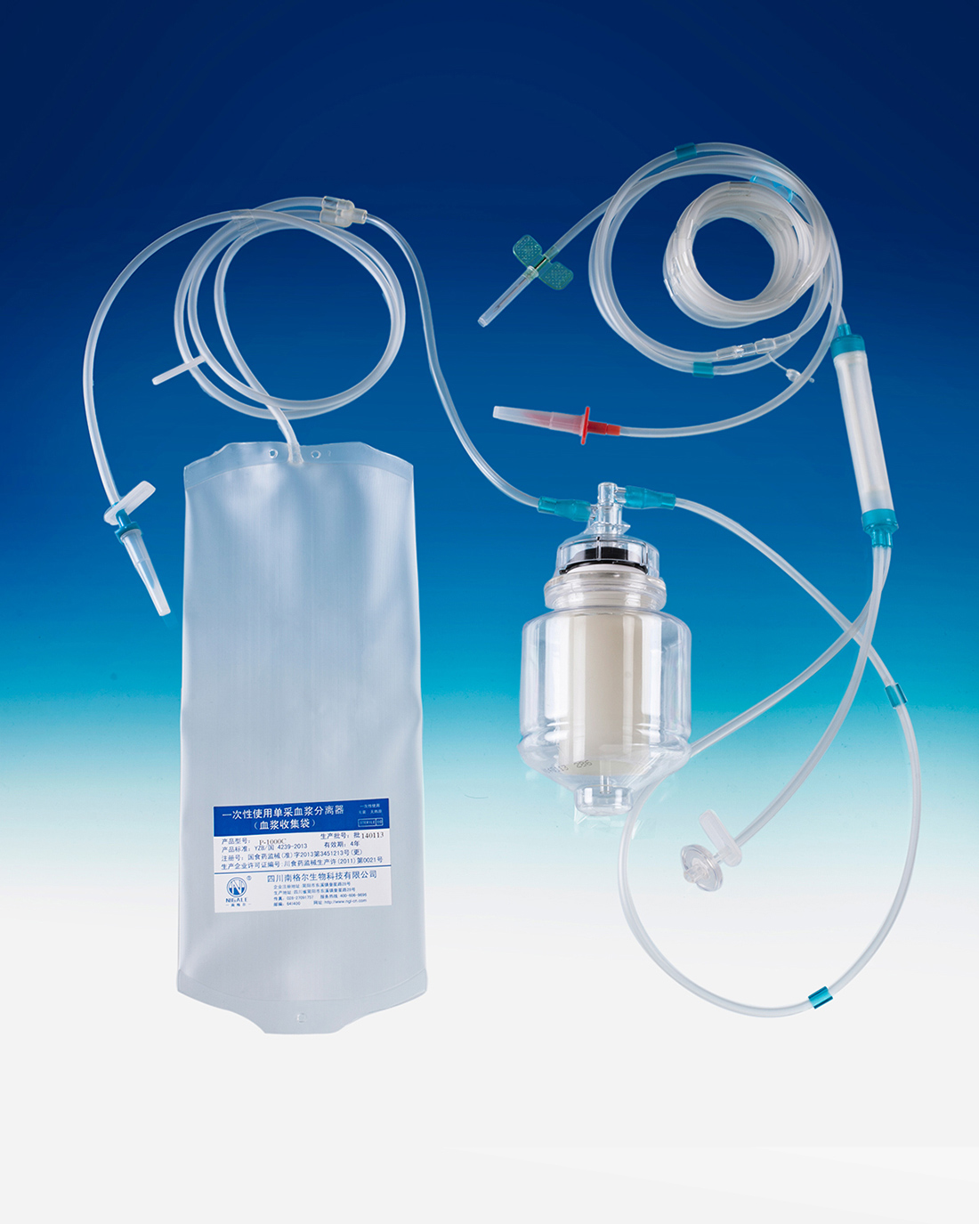 一次性使用单采血浆分离器800ml,1000ml和1200ml