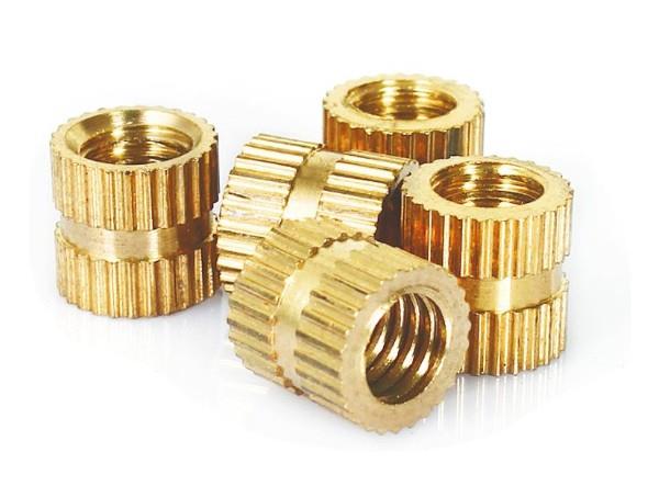 滚花铜螺母,gb809铜花母,嵌入式螺母,压铸螺母,塑胶螺母