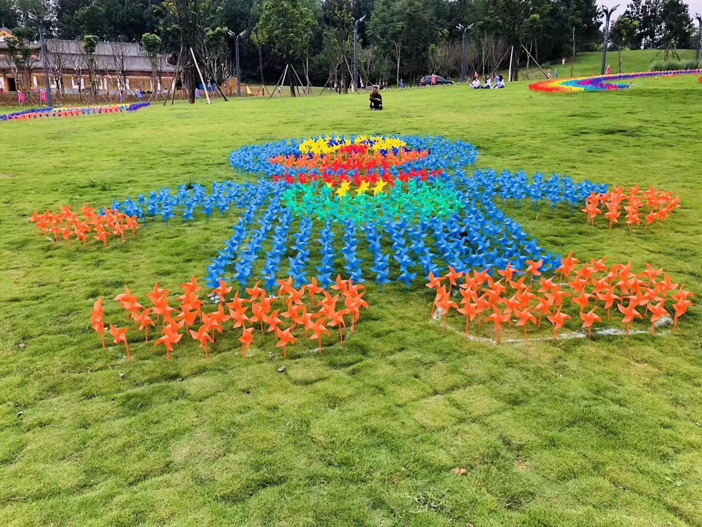 风车节租赁插地风车出租七彩风车出租荷兰风车出租