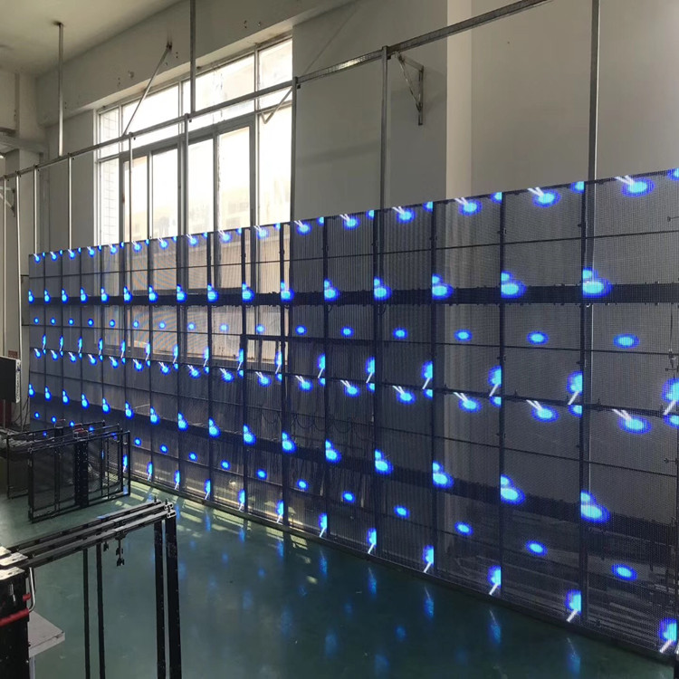 全彩柔性led透明屏led橱窗屏厂家透明led玻璃屏定制
