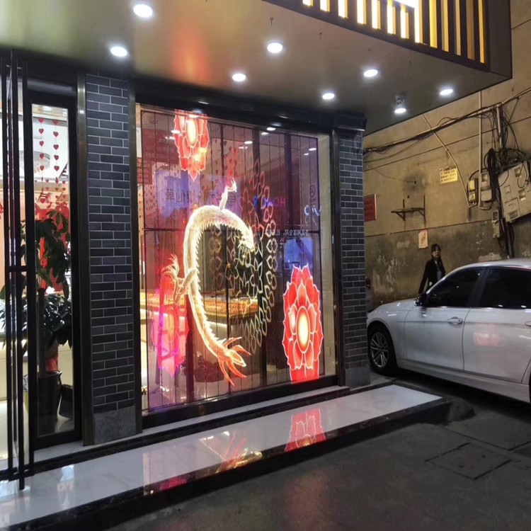 珠海音乐餐吧led透明屏价格 专柜透明led屏 P3.91led透明屏厂家