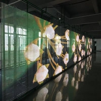 四维鑫 全彩LED透明显示屏 商场LED透光屏 玻璃橱窗LED透明屏