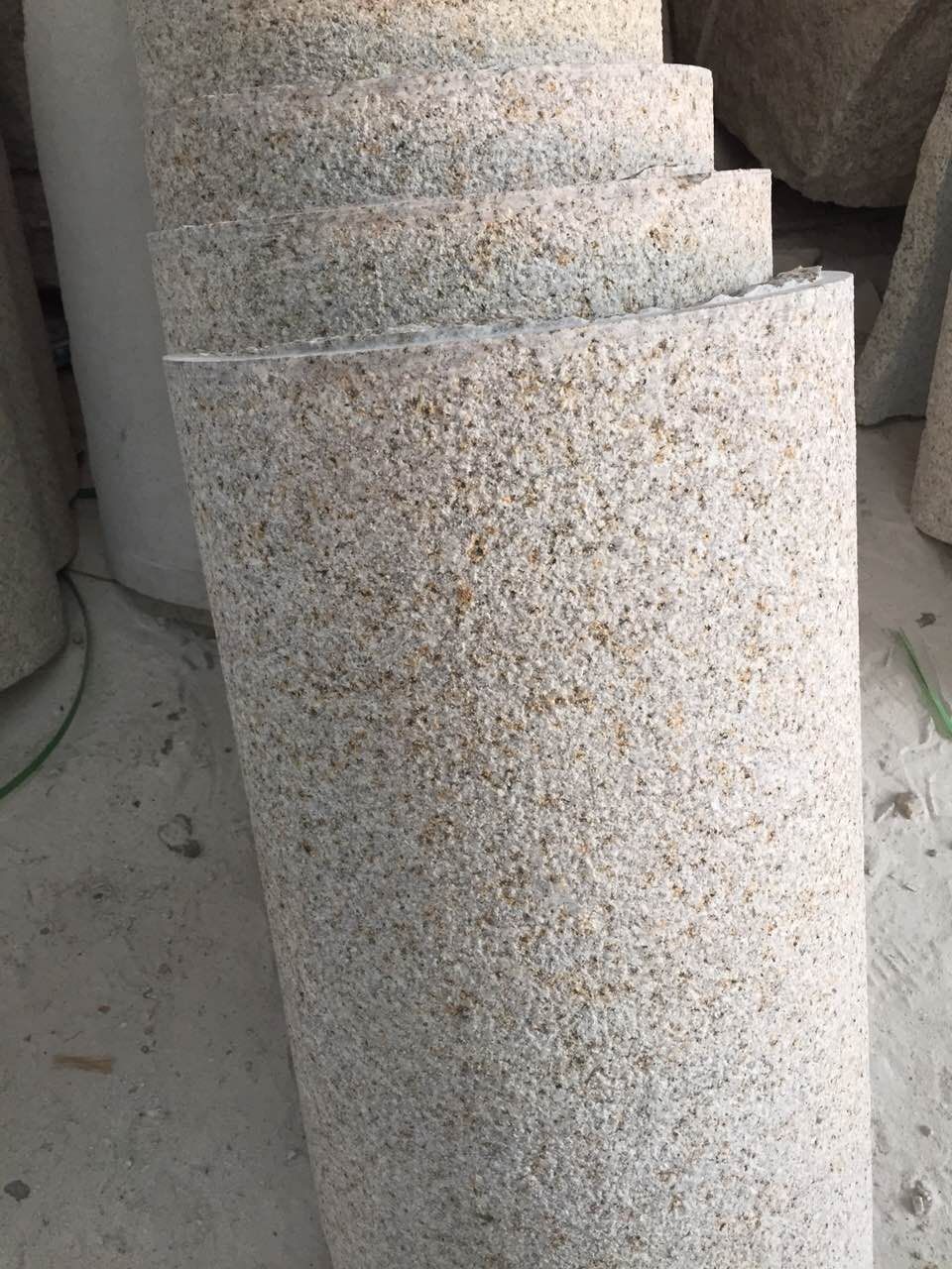 白色大理石圆柱 石材大门柱 安阳圆柱干挂石材