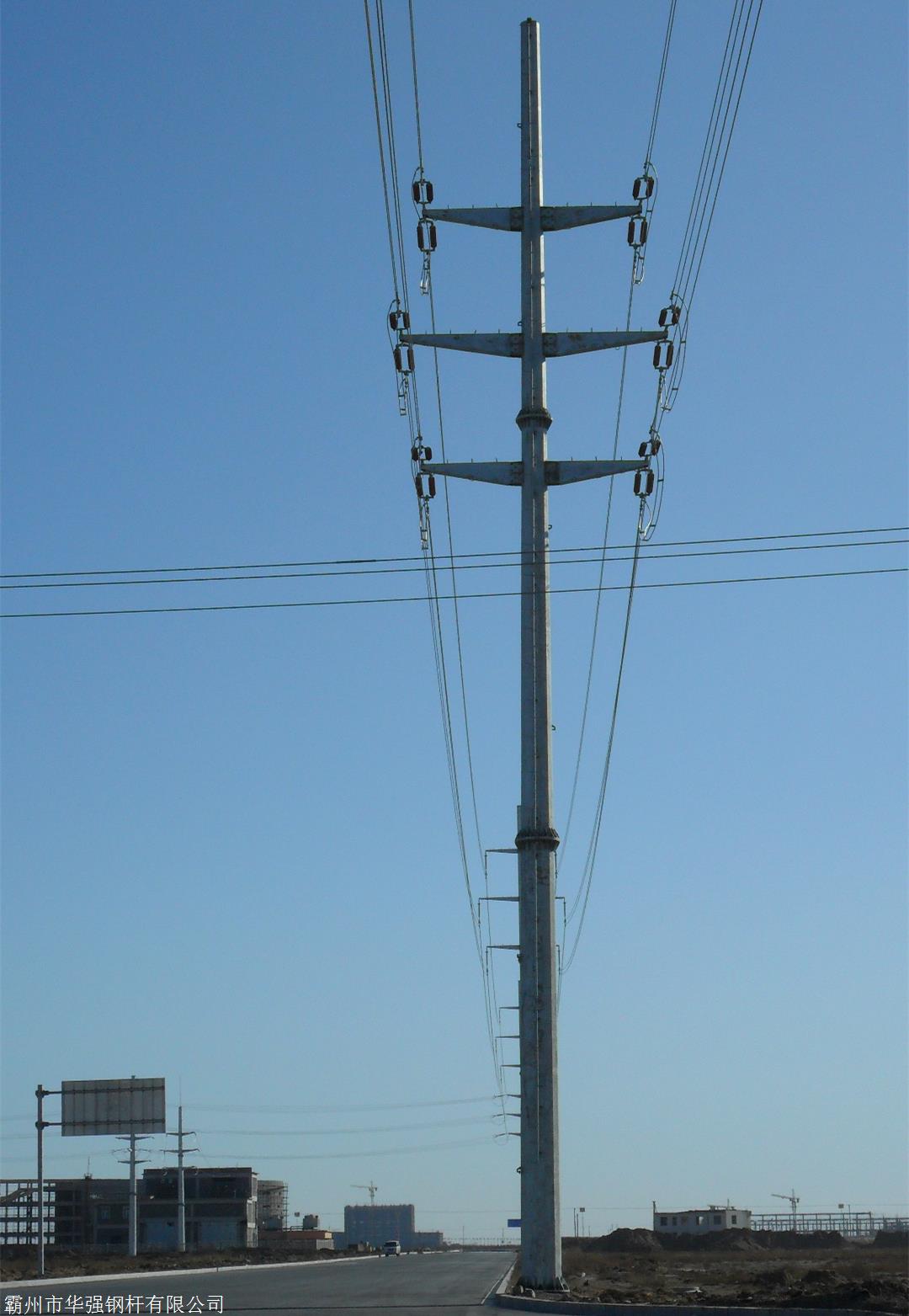 电力钢杆电力钢管塔66kv电力钢杆60度转角电力钢杆厂家