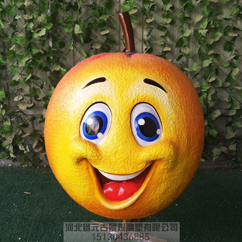 玻璃钢卡通水果瓜果蔬菜园林公园户外农场仿真植物雕塑定制厂家