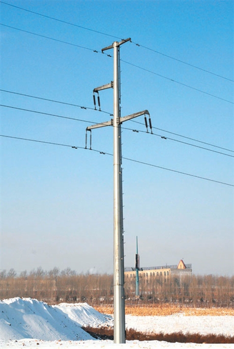 华强生产110kv输电钢杆转角电力钢杆钢杆塔钢管杆钢桩基础