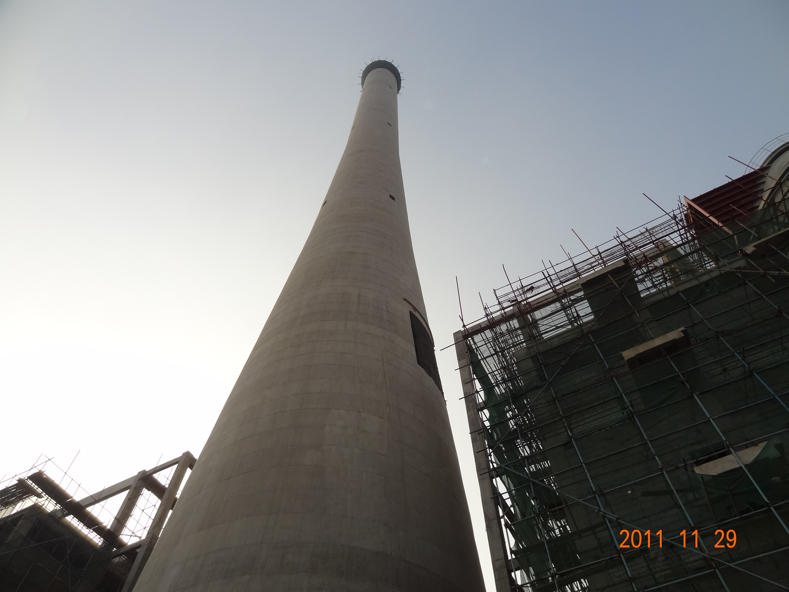 60米混凝土方形烟囱新建