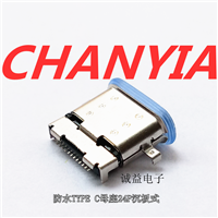 防水TYPE C母座24P沉板式USB3.2