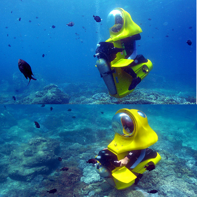 潜水摩托艇水下飞骑潜水器海底漫步头盔设备厂家水上摩托艇