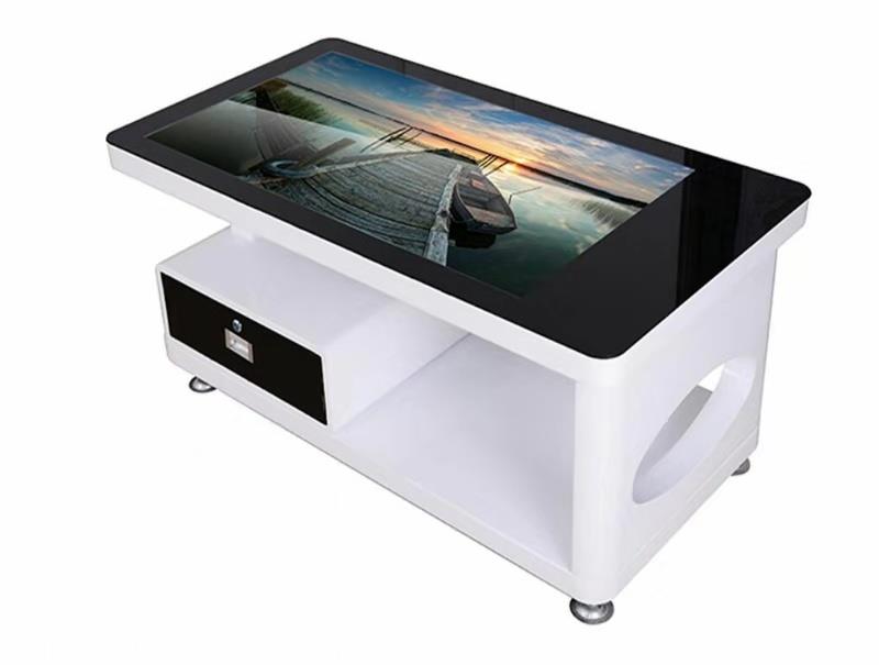 43寸桌面式电容屏 查询一体机电子触摸桌 互动游戏桌触摸茶几图片_高