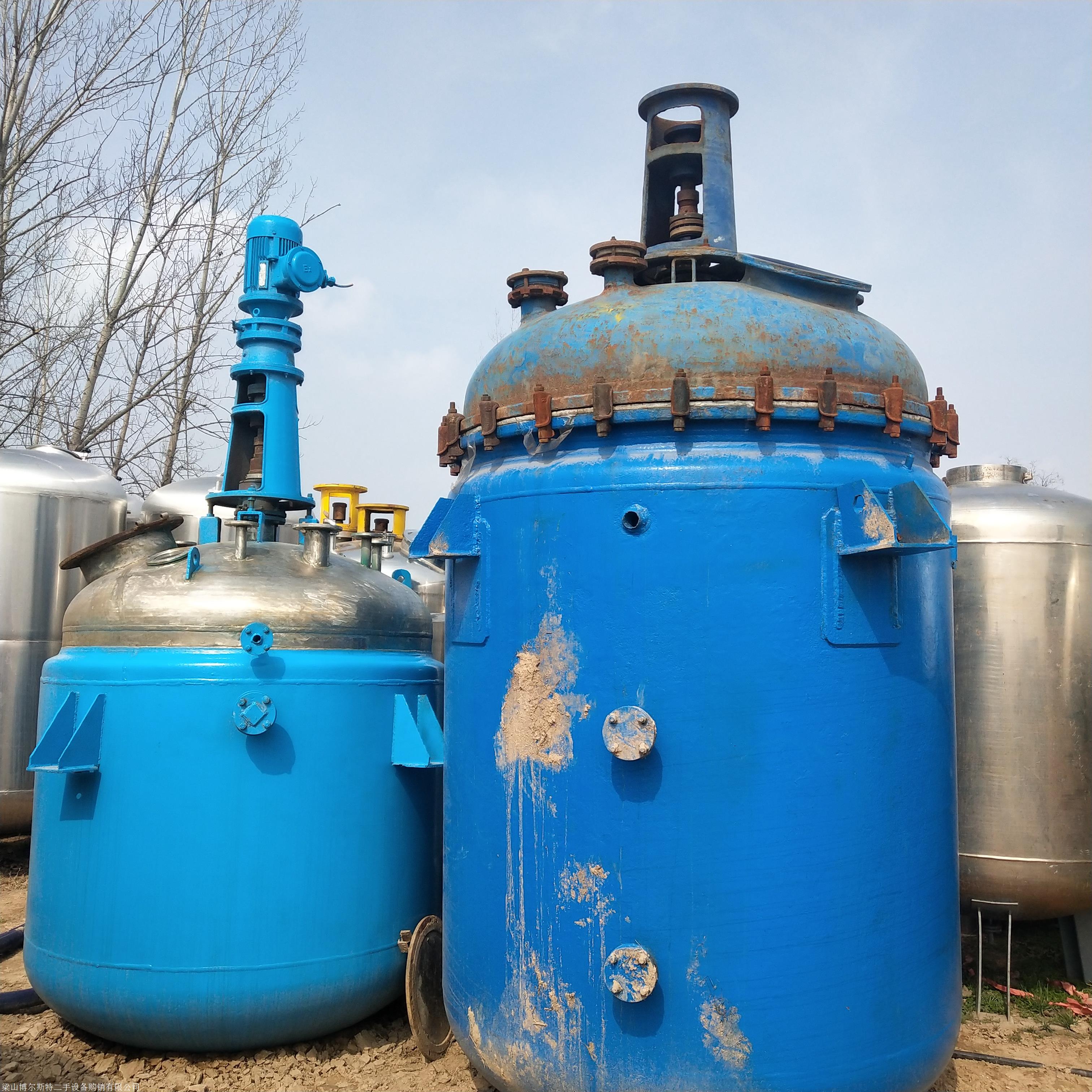 二手电加热反应釜二手搪瓷反应釜二手不锈钢反应釜现货出售