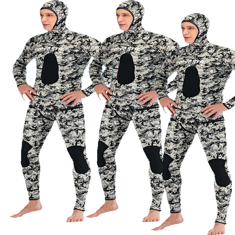 钛金属潜水服 游泳服 涉水服干式迷彩潜水服厂家