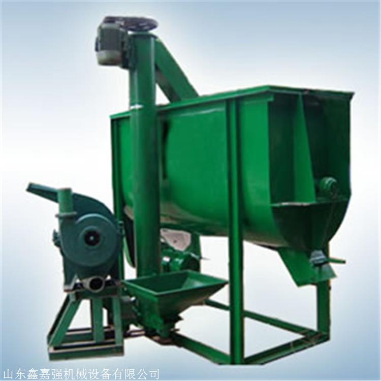   自动混合牧草饲料搅拌机 卧式搅拌机 鑫嘉强厂家 