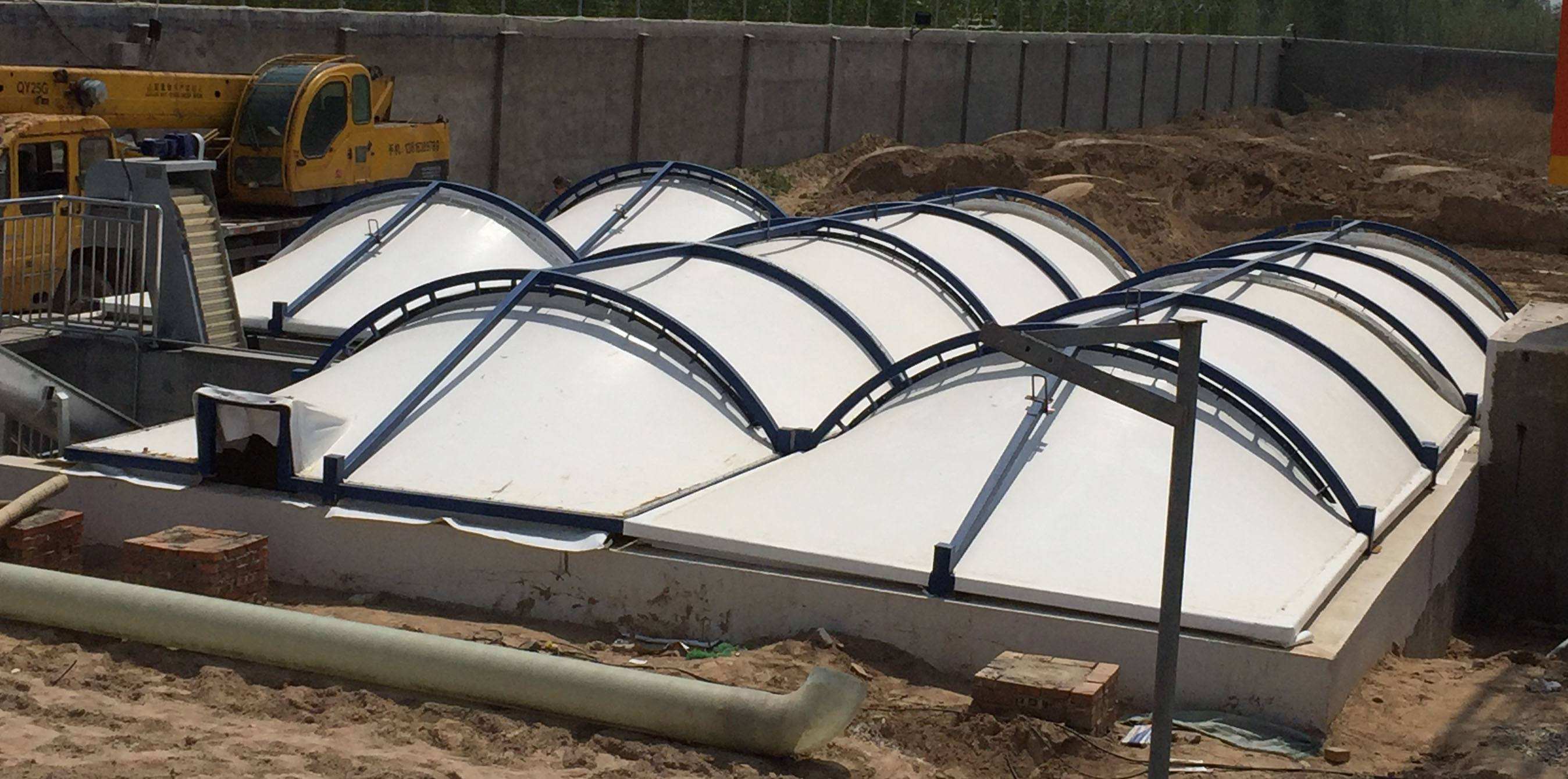 济宁污水池膜结构加盖厂家-济宁膜结构化粪池沼气池膜结构加盖