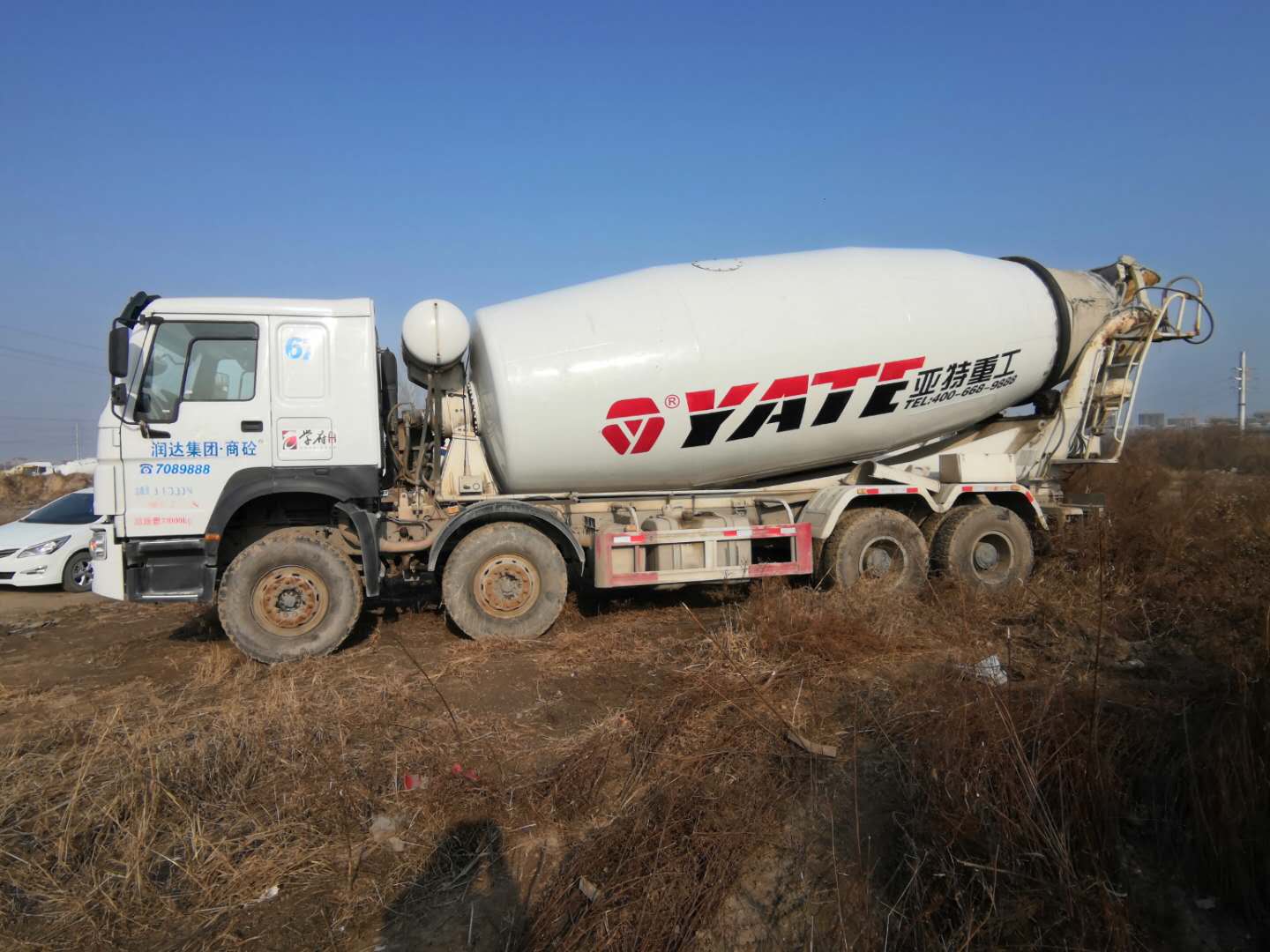 国五22方豪沃二手搅拌车 搅拌站专用车 自动上料搅拌车图片_高清图