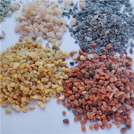 厂家供应鸡血红彩砂 天然彩砂 染色彩砂 规格齐全