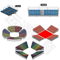 北京室外看台座 伸缩式看台座椅 篮球馆伸缩看台座椅
