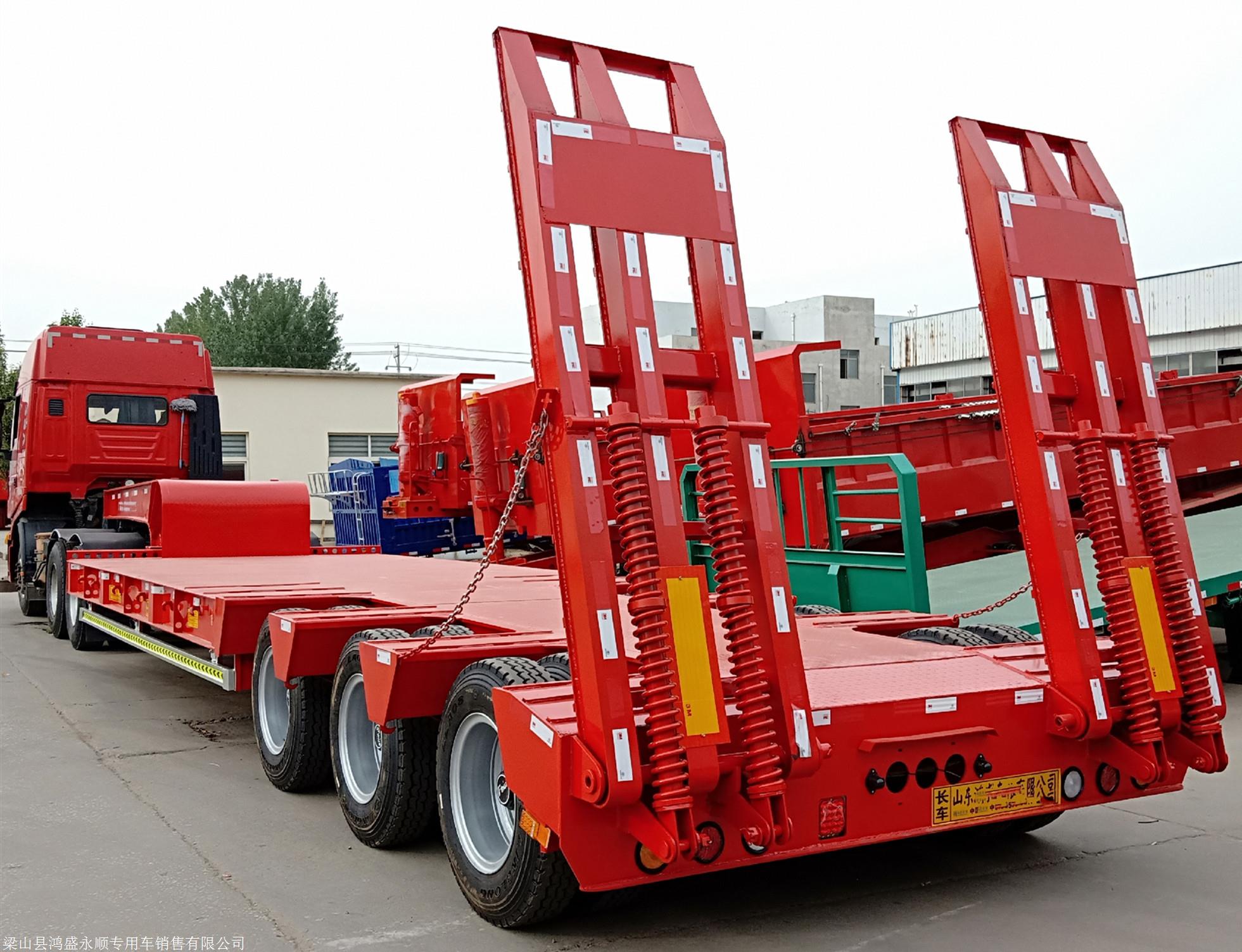 13米低平板半挂车厂家批发价13米低平板拖挂车厂家