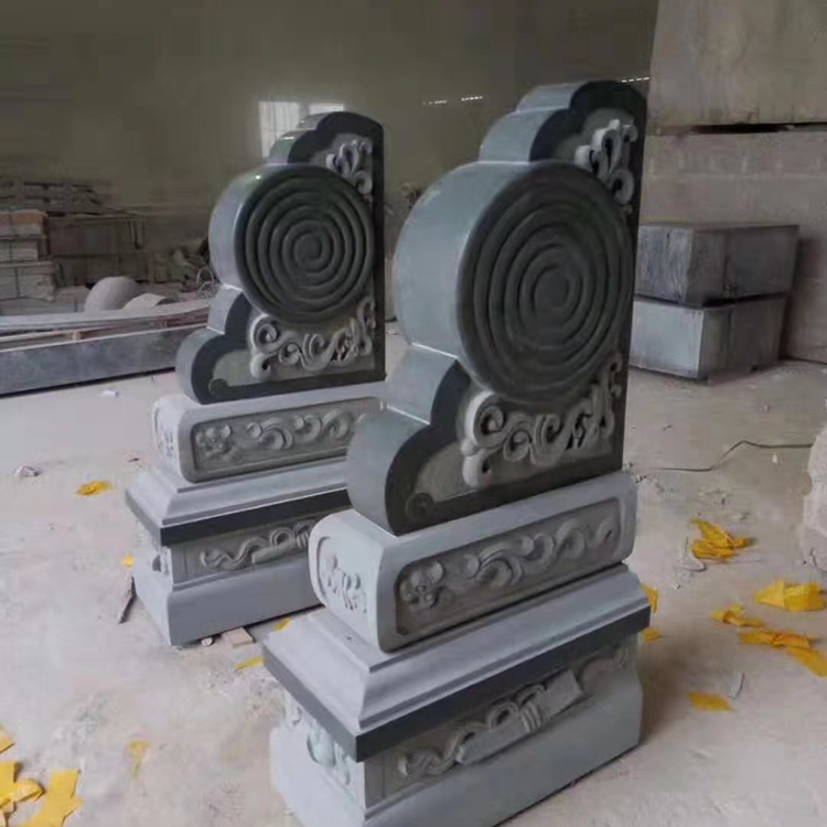 吉祥如意抱鼓石云石青石门鼓石吉祥如意门枕石山东直供