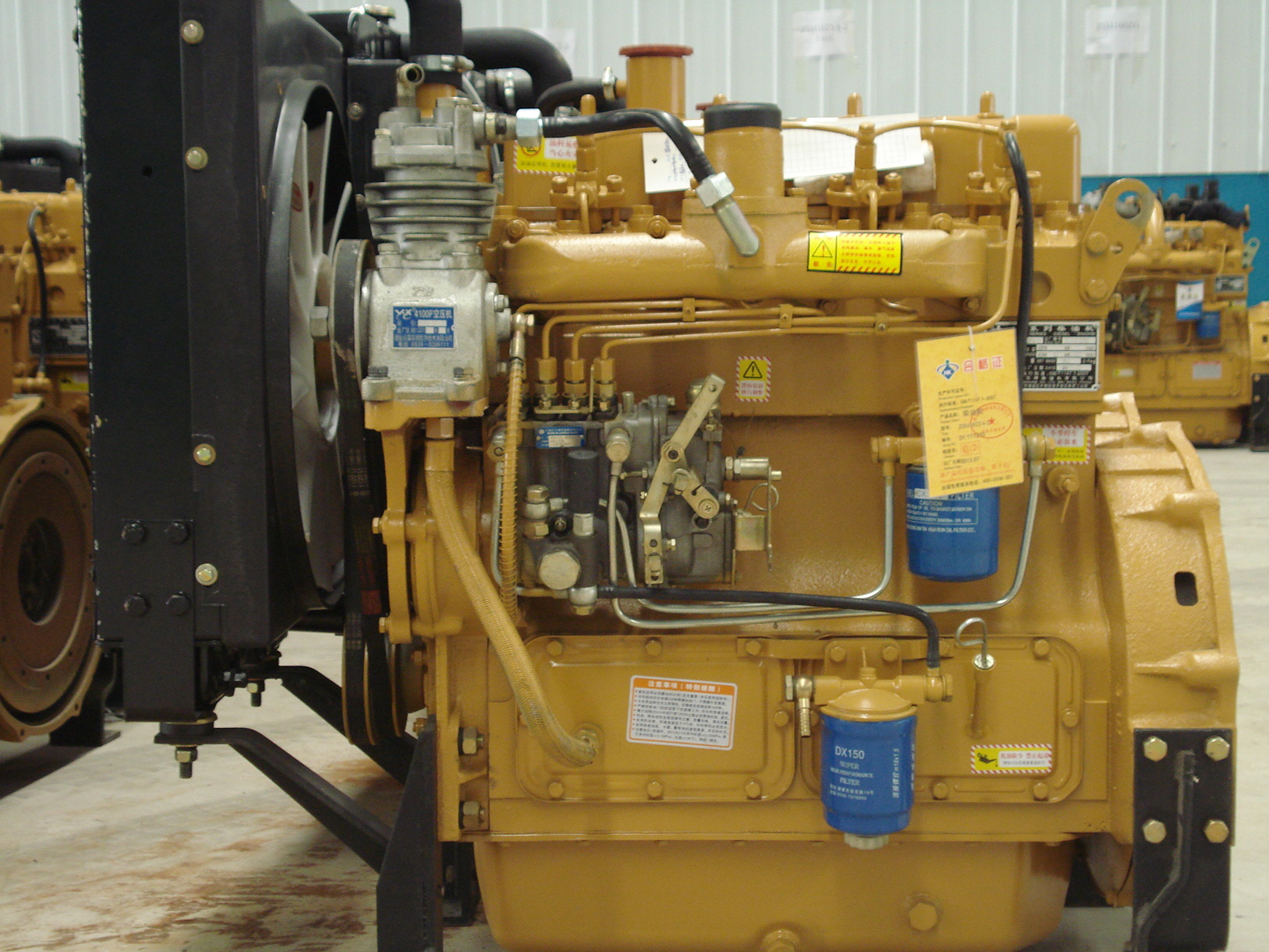 装载机4105zg发动机潍柴4904105发电机组进排气管