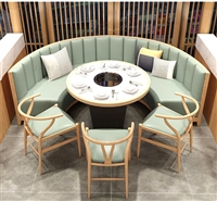 杭州餐厅家具餐厅桌椅、实木卡座沙发定做